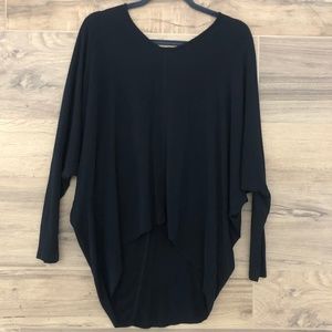N/P Black Oversized Long Sleeve Top